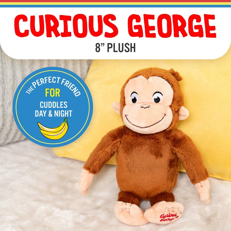 Kids Preferred Curious George Monkey Stuffed Animal Plush Toys Soft Cutest Cuddle Plushie Gifts for Baby and Toddler Boys and Girls - 8 Inches - Image 2