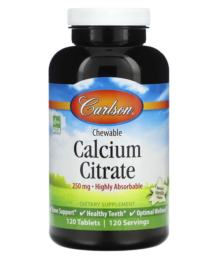 Chewable Calcium Citrate Natural Vanilla 250 mg 120 Tablets