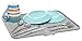 Luxet Silicone Dish Drying Mat with Built-in Drain Lip - Hygienic Drying Pad - Sturdy Compact Easy to Clean Tray - Image 2