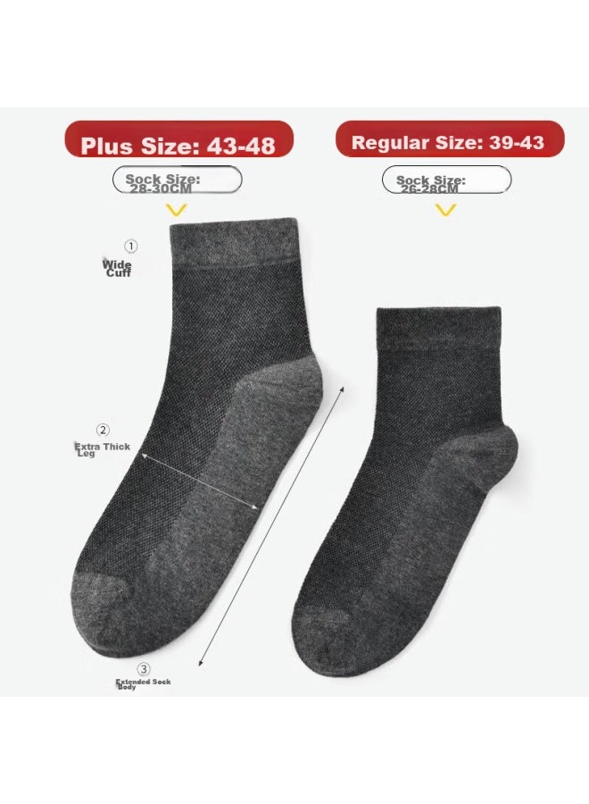 LANG SHA Langsha Men's Socks, 100% Cotton, Extra Large Size, Summer Mesh Breathable, Loose-top Socks, Loose-fitting, Plus-size Socks For Men - Image 4