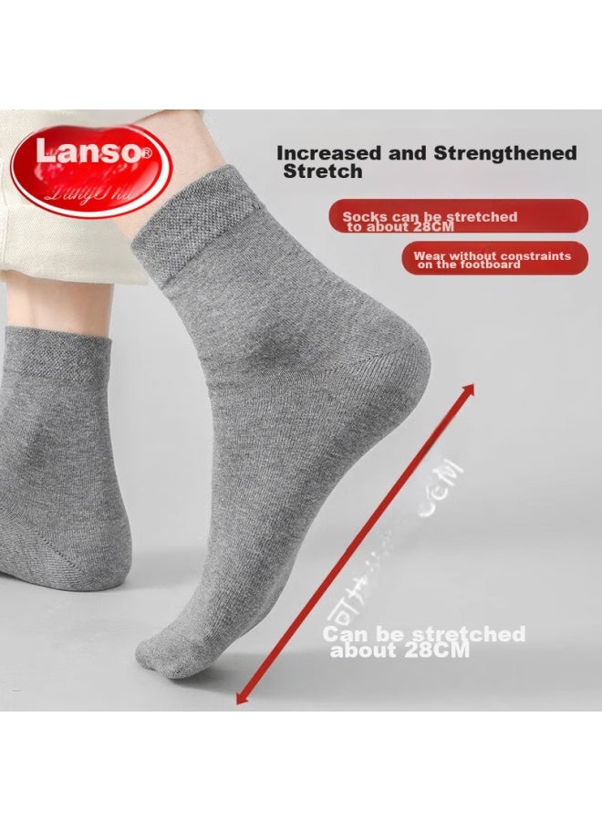 LANG SHA Langsha Men's Socks, 100% Cotton, Extra Large Size, Summer Mesh Breathable, Loose-top Socks, Loose-fitting, Plus-size Socks For Men - Image 3