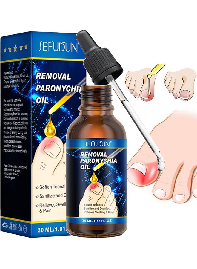 Sefudun Removal Paronychia Oil, Toenail Care Ingrown Toenail Nail Repair Toenail Plus Anti Paronychia Relief Oil Nail Renewal Liquid For Damaged And Discoloration Nail Swelling And Pain Removal Oil, 30ML - Image 1