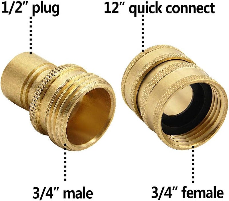 Twinkle Star Pressure Washer Adapter Set, Quick Disconnect Kit, M22 14 mm Quick Connect Swivel to 3/8'' Quick Connect Fittings, 3/4" to Quick Release - Image 4