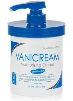 Moisturizing Skin Cream With Pump Dispenser - 16 Fl Oz (1 Lb) - Moisturizer Formulated Without Common Irritants For Those With Sensitive Skin