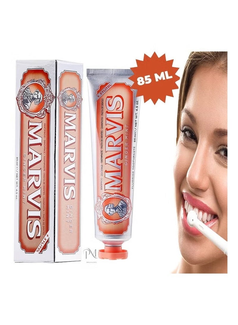 مارفيس معجون أسنان فلوريد نكهة النعناع الزنجبيل 85 مل - Image 1