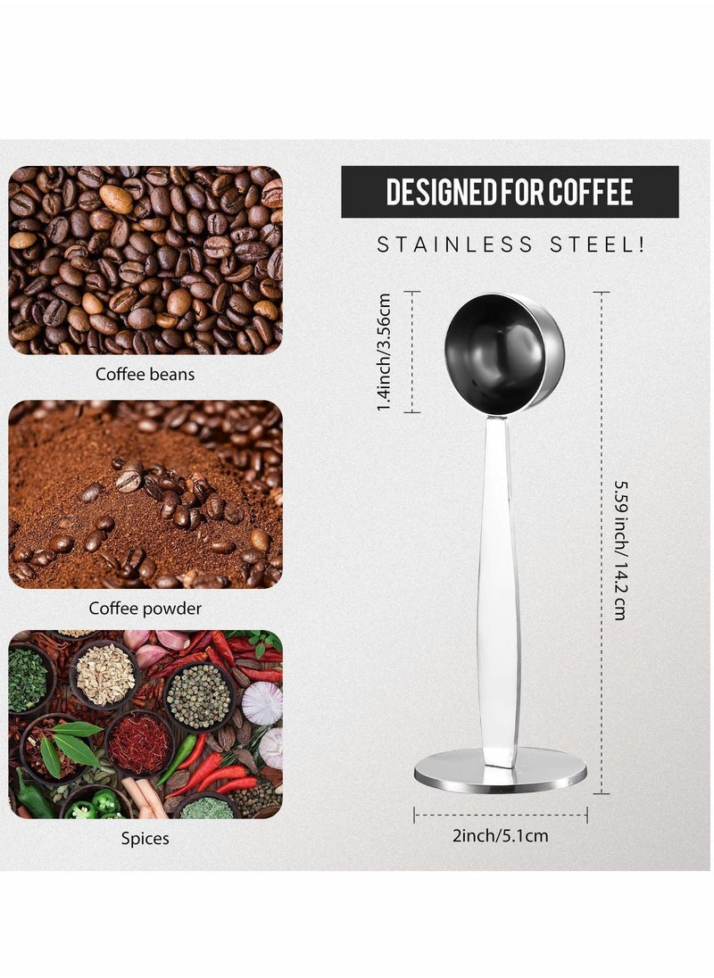 NIBEMINENT Coffee Scoop Stainless Steel Espresso Tamper 51 mm Two in One Measuring and for Bean Press Grinding Pressing, 15 ml 2 Pieces  - Image 5