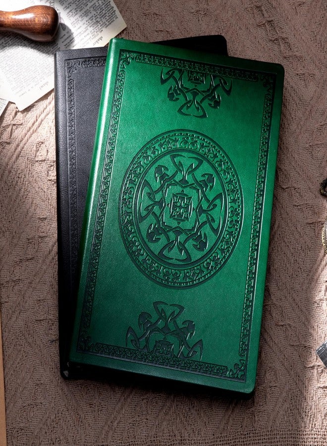 CAGIE Lined Journal for Men Soft Cover Notebook Leather Journals for Writing, 180 Lay Flat Vintage Mens Journal Personal Diary, 5.7'' X 8.3'', Dark Green - Image 3