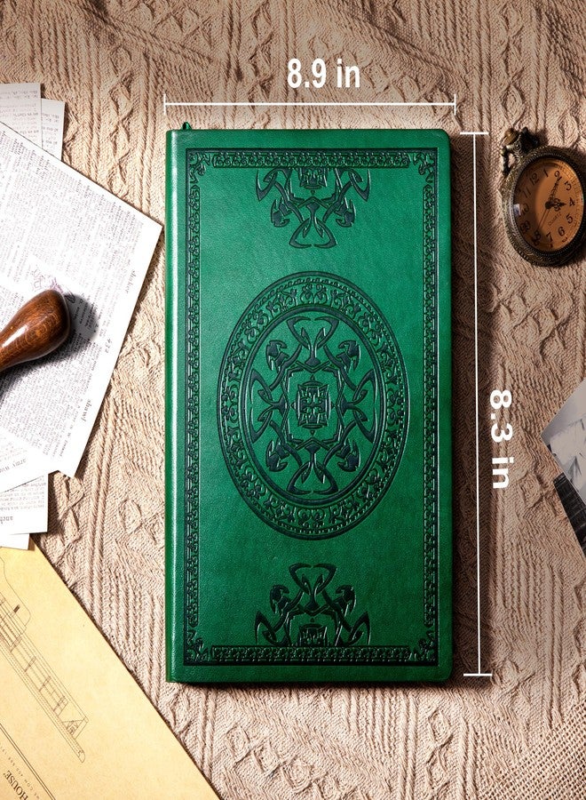 CAGIE Lined Journal for Men Soft Cover Notebook Leather Journals for Writing, 180 Lay Flat Vintage Mens Journal Personal Diary, 5.7'' X 8.3'', Dark Green - Image 5