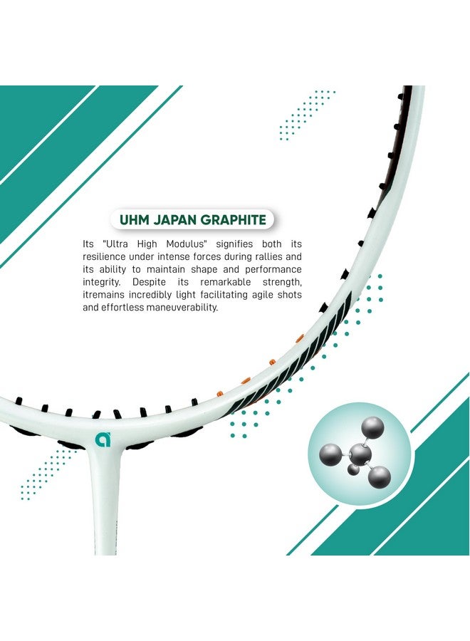 Apacs أباكس زد-زيغلر ريبورن (غير مشدود، 42 رطل توتر عالي) أقصى طاقة وقوة | عمود نحيف | صنع في فيتنام | مضرب بادل مصنوع من الجرافيت الياباني 100% مع غطاء كامل مجاني (أبيض) - Image 2