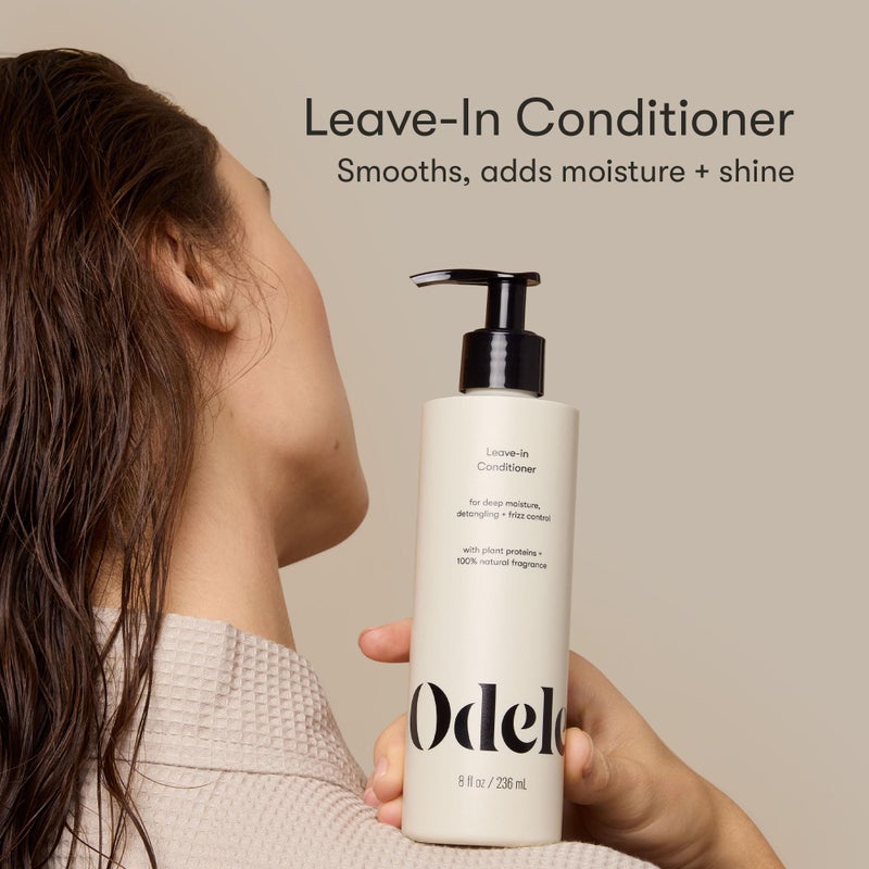 Odele Vegan Leave-In Conditioner, for Deep Moisture, Detangling, Frizz Control, Weightless Shine, and All Hair Types + Textures, 8 fl oz - Image 2
