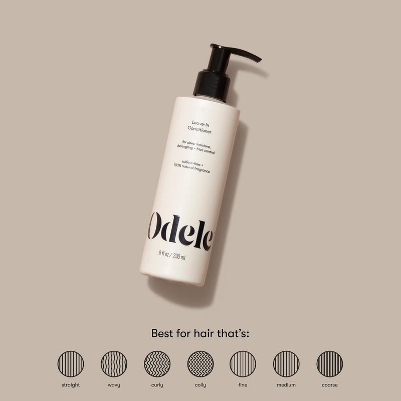 Odele Vegan Leave-In Conditioner, for Deep Moisture, Detangling, Frizz Control, Weightless Shine, and All Hair Types + Textures, 8 fl oz - Image 3
