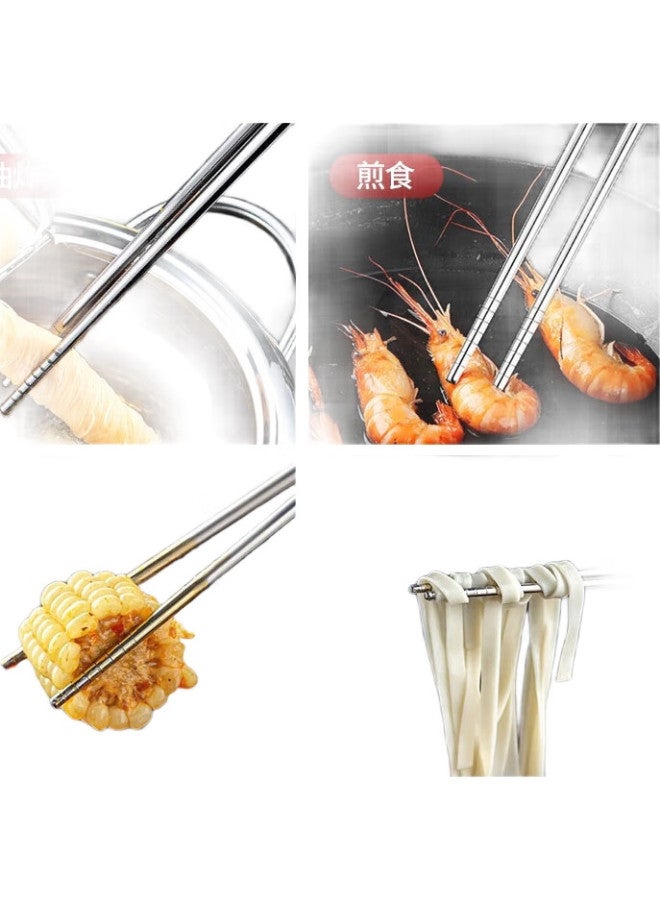 MAX COOK (Maxcook) 316L Stainless Steel Hot Pot Chopsticks, Deep-Frying Chopsticks, Hot Pot Chopsticks, Extended Chopsticks, 36Cm Two Pairs, Mck8390 - Image 3
