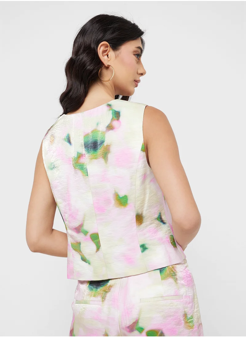 فيرو مودا Printed Pocket Detailed Waistcoat