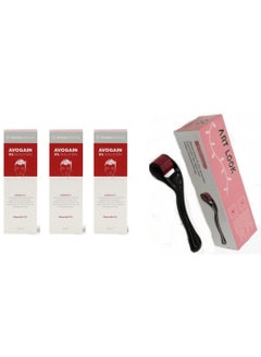 Avalon 3- Pieces Avogain 5% Minoxidil 50ml And Artlook Needle Roller System Black  - Image 1