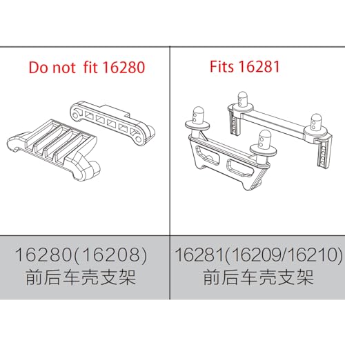 Fyfracing Aluminum Shock Tower Accessories 16170 16180 Compatible with Hyper GO H16BM H16GT H16DR 116 Scale RC Car Parts Alum Shock Tower - Image 5