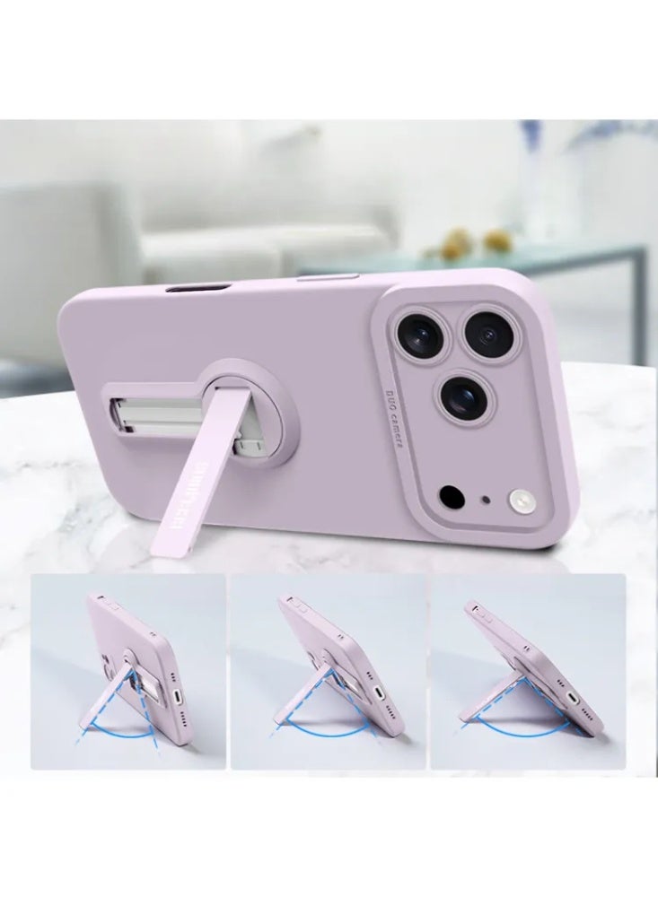 Liquid Silicone Phone Case with Stand & Lanyard, Full Coverage Shockproof Cover for iPhone 16 Pro Max - Image 2
