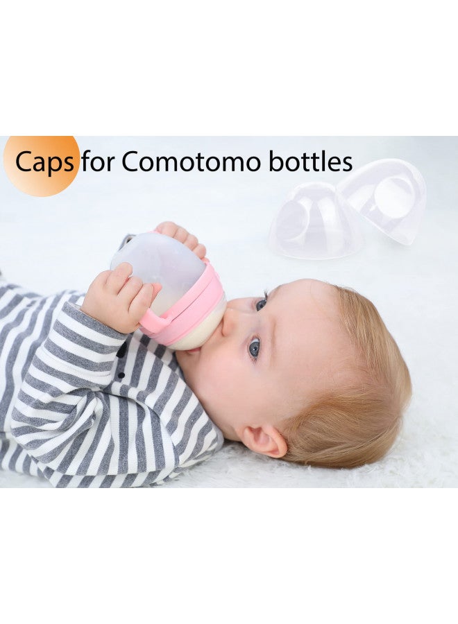 CHUBBIEE Baby Bottle Replacement Cap Lid for Comotomo 5 Ounce and 8 Ounce Silicone Bottle, 2 Count - Image 2
