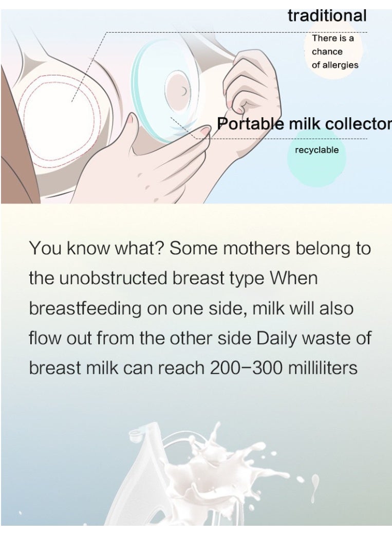 general صدفات حليب الثدي بترقية من قطعتين مع مانع تدفق مضاد - Image 5