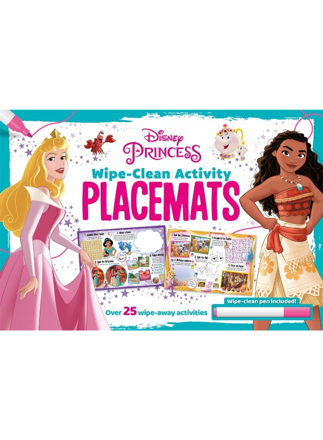 Igloo Disney Princess: Wipe-clean Activity Placemats – Kids Activity Book | Sticker Book / Creative Play Set | Fun Learning & Entertainment for Kids | Ideal Gift for Boys & Girls - Image 4
