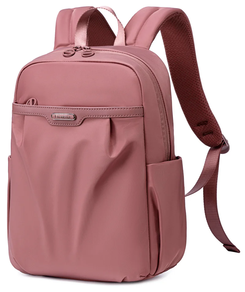 Chantria Premium Lightweight Laptop Backpack for Women Water Resistant Multifunctional Nylon Daypack for Casual Office School College Travel, CB00769, Nostalgia Rose