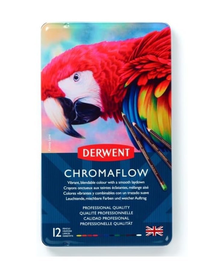 Derwent - Sharmapflow Colored Pencils 12 Colors in Tin - Image 3