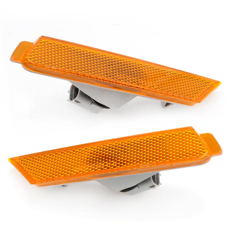 Saihisday 2Pcs 92246244 Amber Lens Front Bumper Side Marker Light Assembly Replacement for Chevrolet Camaro 20102015 Replaces 92246245 GM2551197 GM2550197 - Image 2