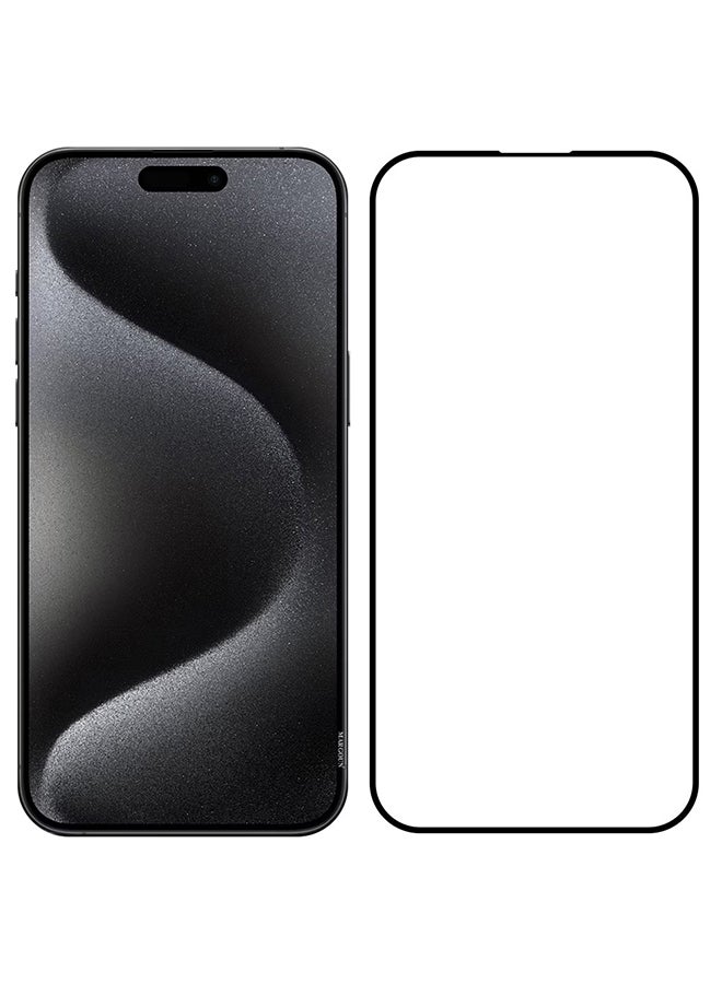 MARGOUN iPhone 15 Pro Screen Protector Scratch And Shatter Resistant Anti Bubble HD Glass Clear - Image 2