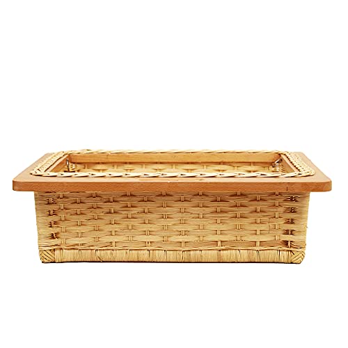 Akway Wicker basket for Modular Kitchen | Pull out Wicker Basket for Kitchen | Onion Patoto basket for (Without Partition, 16.5"W (414mm) Including Channel x 16"D x 6"H) - Image 5