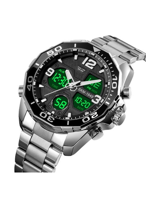 Stainless Steel Analog+Digital Wrist Watch 1649SI
