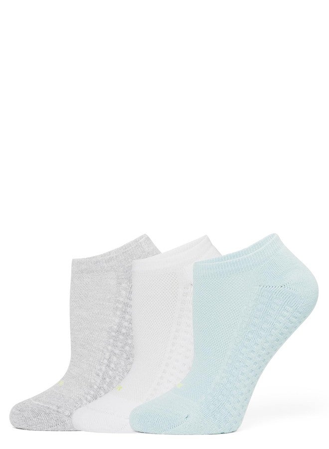 HUE جوارب رياضية نسائية من HUE، عبوة من 3 أزواج، لون أزرق مائي، مقاس واحد - Image 1