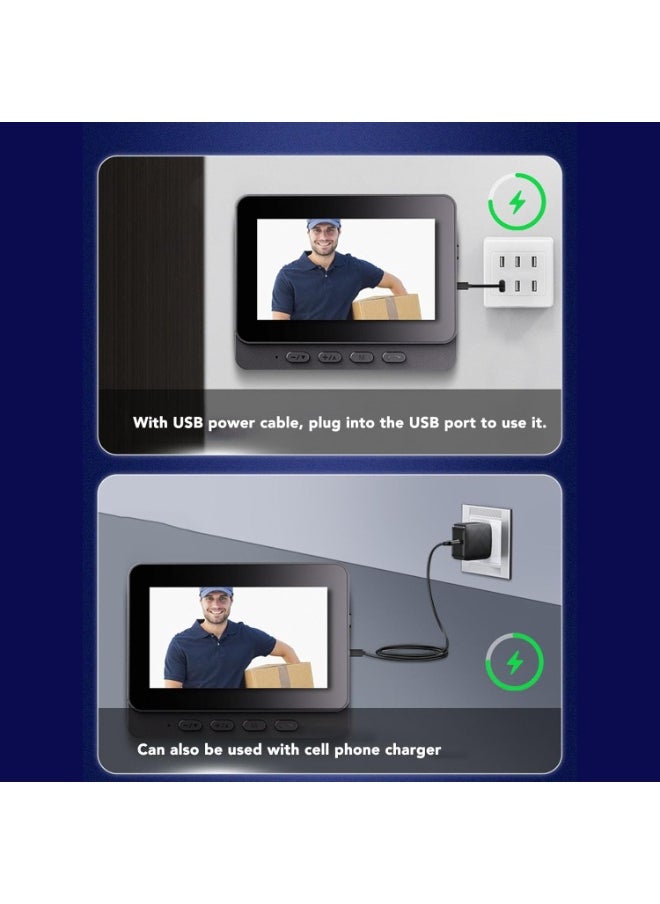 4.3" Wireless WiFi Video Doorbell with IPS Screen & 2-Way Intercom |  Night Vision | 128GB/256GB TF Card Support |  12-Language |  Enhanced 4G Private Security |  Low Power Consumption |  Easy Install & Long Battery Life – Your Ultimate Smart Home Entry Solution!