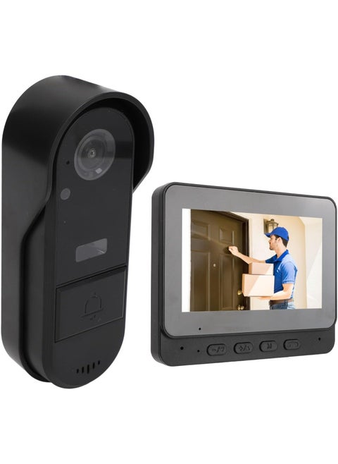4.3" Wireless WiFi Video Doorbell with IPS Screen & 2-Way Intercom |  Night Vision | 128GB/256GB TF Card Support |  12-Language |  Enhanced 4G Private Security |  Low Power Consumption |  Easy Install & Long Battery Life – Your Ultimate Smart Home Entry Solution!