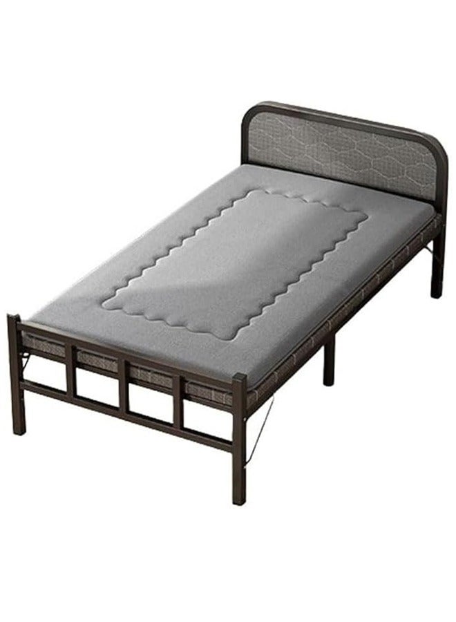 NKX Portable Foldaway household Simple Bed companion with Ice Silk Matress - Image 1