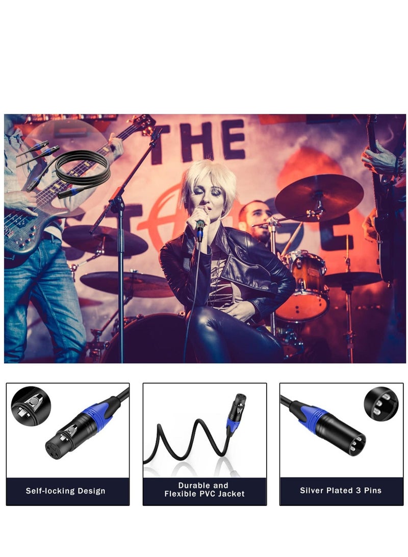 Arabest 2 Pack XLR Microphone Cable Cables Heavy Duty Male to Female Mic 3 Pin Balanced Shielded for Microphones Speaker Systems Radio Station Stage Lighting - Image 2