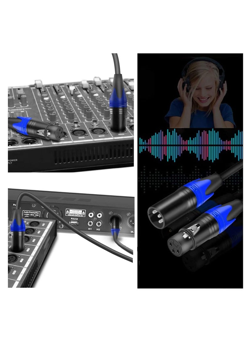 Arabest 2 Pack XLR Microphone Cable Cables Heavy Duty Male to Female Mic 3 Pin Balanced Shielded for Microphones Speaker Systems Radio Station Stage Lighting - Image 3