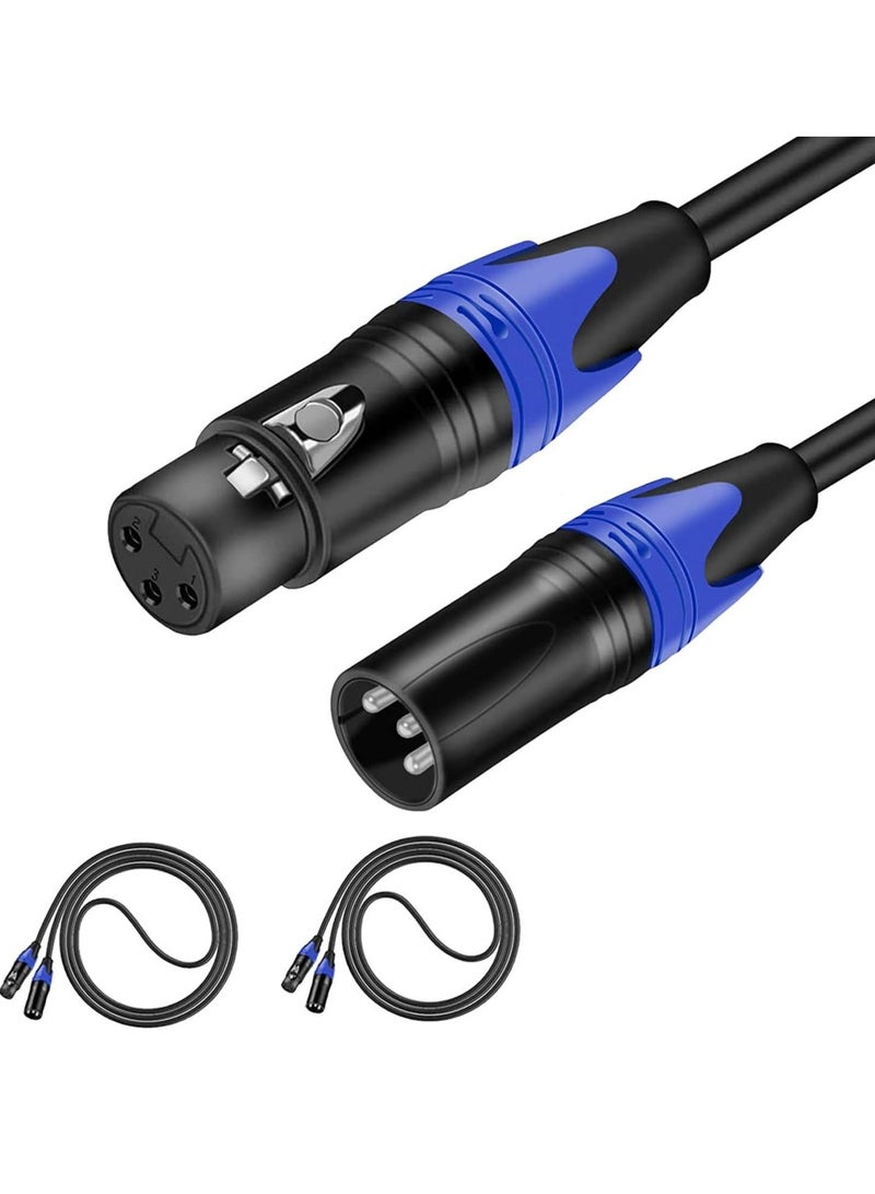 Arabest 2 Pack XLR Microphone Cable Cables Heavy Duty Male to Female Mic 3 Pin Balanced Shielded for Microphones Speaker Systems Radio Station Stage Lighting - Image 1