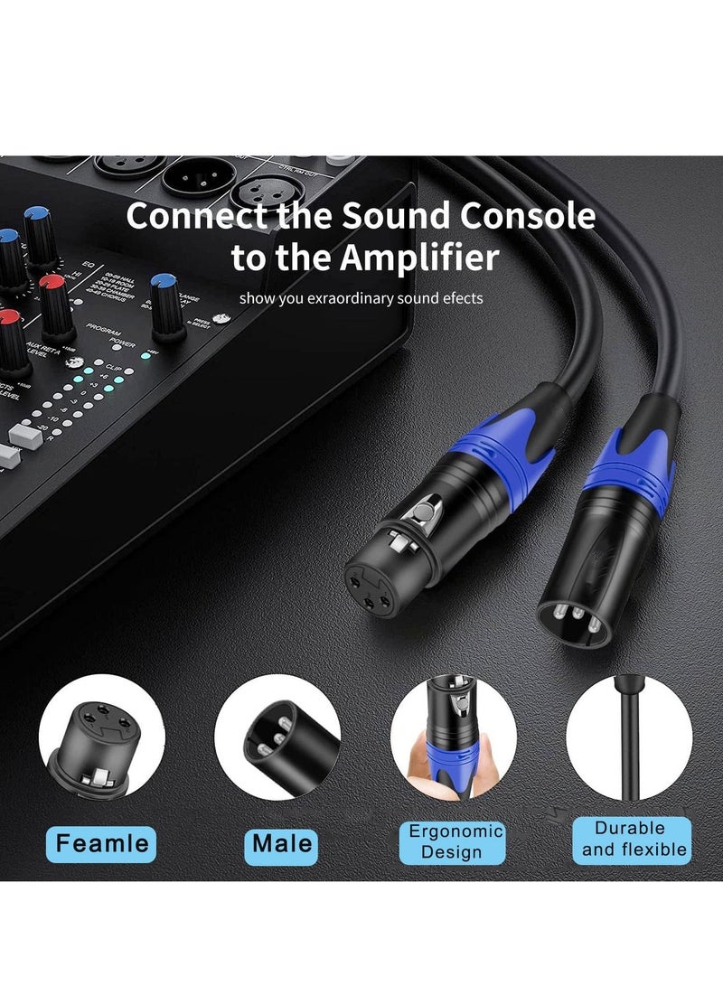 Arabest 2 Pack XLR Microphone Cable Cables Heavy Duty Male to Female Mic 3 Pin Balanced Shielded for Microphones Speaker Systems Radio Station Stage Lighting - Image 5