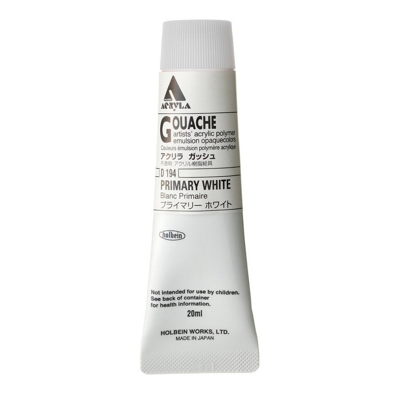 Holbein Acryla Gouache 20ml Primary White - Image 5