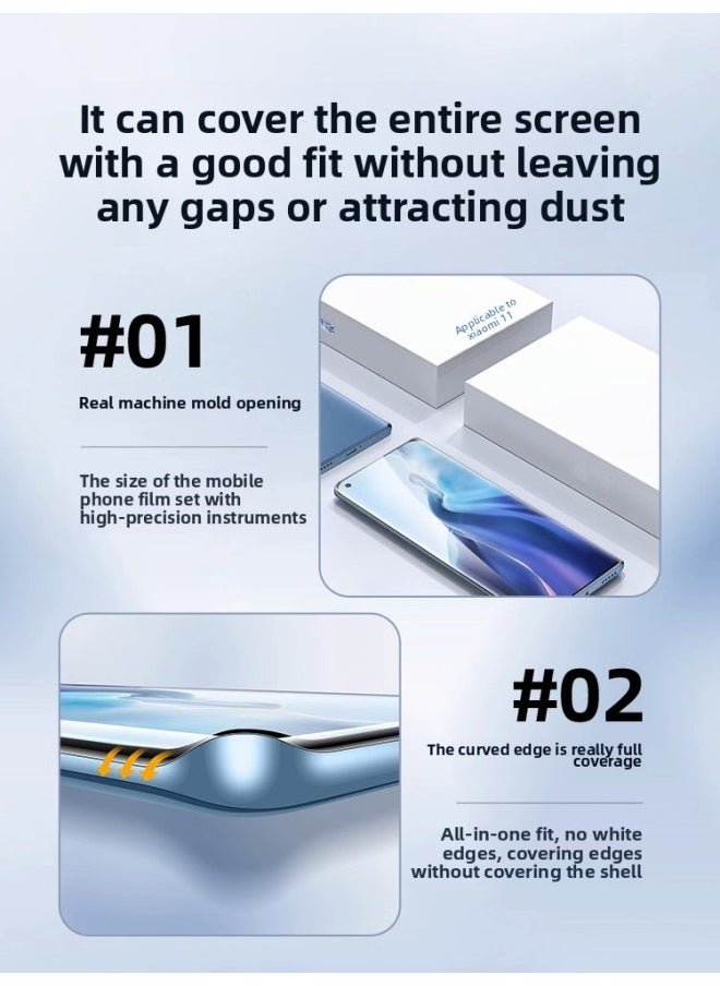 Generic Suitable For Millet 14ultra Mobile Phone Film 11 Tempered Film 12pro10s Ceramic 14pro13 Curved Surface 12s Anti-peep 1-Colour:Cover With Tempered Film In Seconds★1 Piece Of Ultra-clear [dragon Crystal Glass]★Upgraded Explosion-proof]-Size:For Xiaomi Civi3  - Image 3