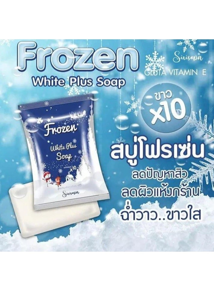 وايت كول صابونة Frozen White Plus (وزن 80 جم) | صابونة لتفتيح البشرة ومكافحة الشيخوخة؛ تعالج حب الشباب والبقع الداكنة وشحوب البشرة، وتمنحكِ بشرة ناعمة ومشرقة. - Image 2