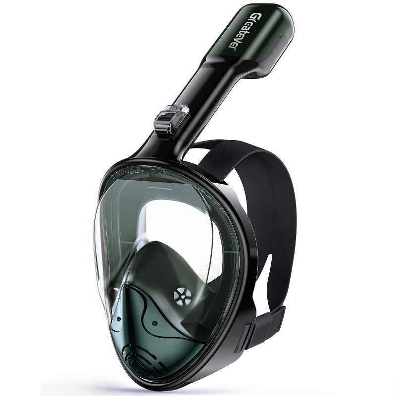 Greatever Full Face Snorkel Mask Snorkeling Gear for Adults with Latest Dry Top Breathing System and Detachable Camera Mount Snorkel Mask Adult Snorkels AntiFog AntiLeak - Image 2