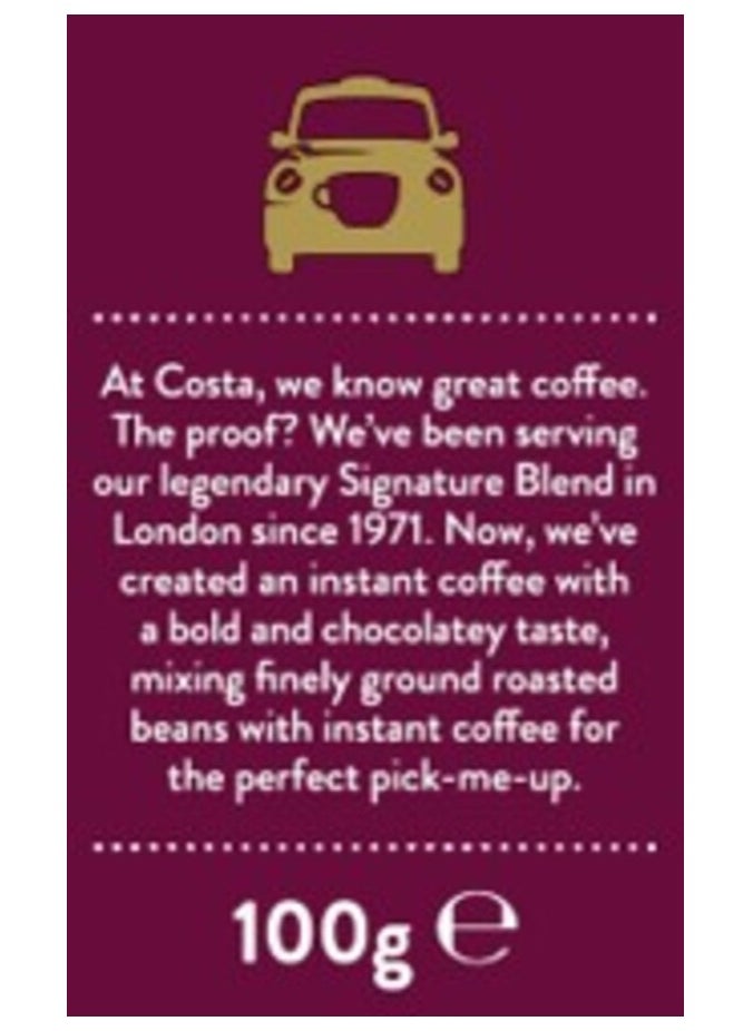 Costa Coffee - Dark Intense Instant Coffee 100grams Single - Image 1