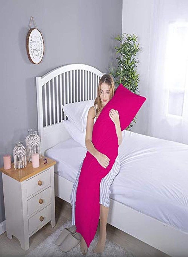 DADDY COOL وسادة دادي كول فائقة النعومة لدعم الجسم - وسادة الحمل والولادة - دعم النوم على الجانب للنساء الحوامل - وسادة مريحة لكامل الجسم - 18 × 50 بوصة، عبوة من قطعة واحدة (لون راني الوردي) - Image 3