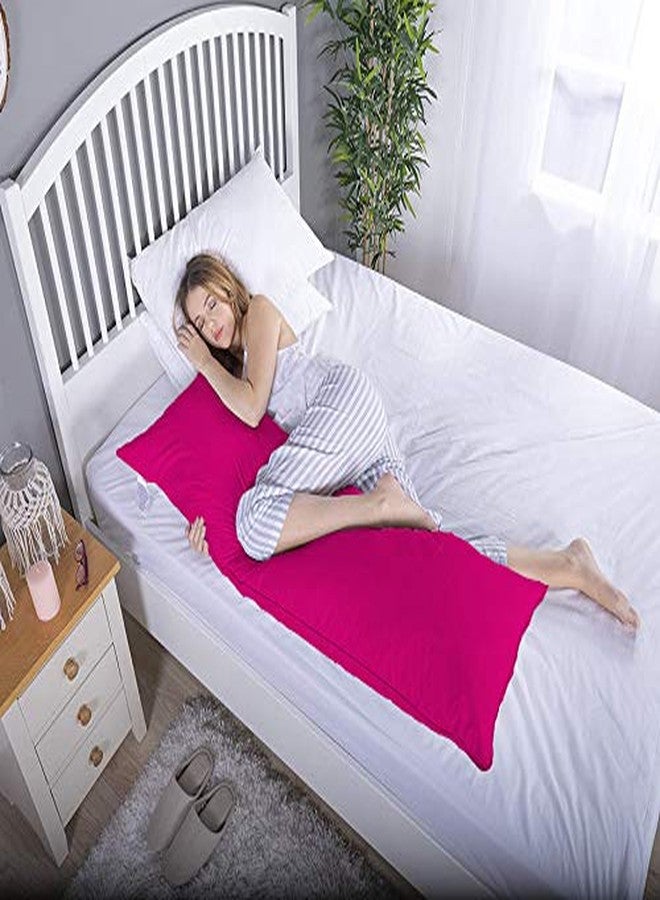 DADDY COOL وسادة دادي كول فائقة النعومة لدعم الجسم - وسادة الحمل والولادة - دعم النوم على الجانب للنساء الحوامل - وسادة مريحة لكامل الجسم - 18 × 50 بوصة، عبوة من قطعة واحدة (لون راني الوردي) - Image 2