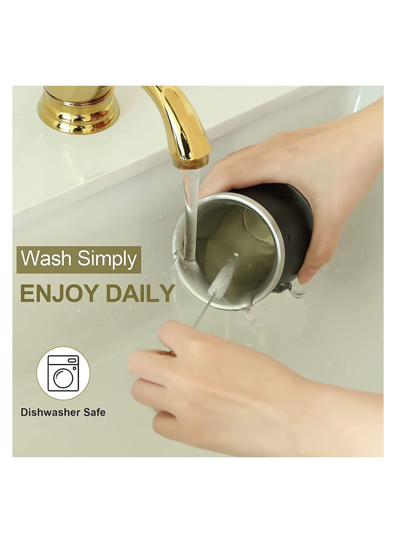 KASTWAVE - Yerba Mate Tea Cup, Stainless Steel Double Walled Easy Wash Household Insulation Cup, Mate Gourds for Yerba Mate Loose Leaf Drinking with Bombilla Straw, Black, 230 Ml - Image 1