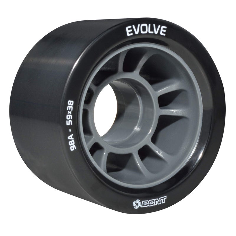 Bont Skates - Evolve Roller Derby Skate Wheel - Indoor Roller Skate Wheels - Rollerskate Wheels - 88A 92A 95A 98A - Red Black Blue Purple (Red 95A - Set of 4 Wheels) - Image 5