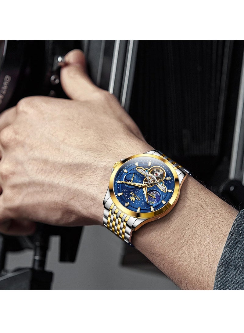 OLEVS Men's Automatic Hollow Luxury Fashion Waterproof Luminous Watch 6705 - Image 2