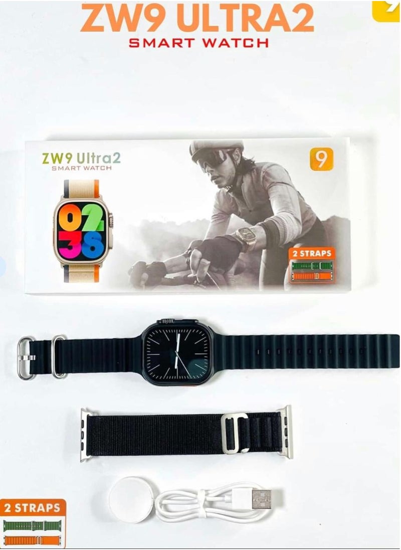 Generic - ZW9 Ultra 2 Multifunctional smart watch with 2 different straps with wireless charging - Image 1