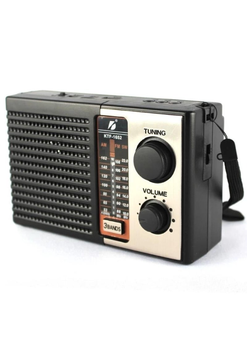Yuegan Solar Powered Bluetooth Radio with 1200mAh Rechargeable Battery, Support USB/TF AM/FM/SW1-6  - Image 5