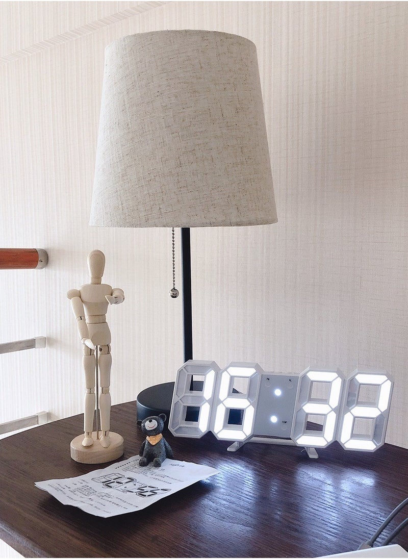 Pretocter LED Digital Clock, Desktop Electronic Alarm Clock, Brightness Adjustment, Four-Character Digital Clock, Bedroom Digital Alarm Clock.  - Image 5
